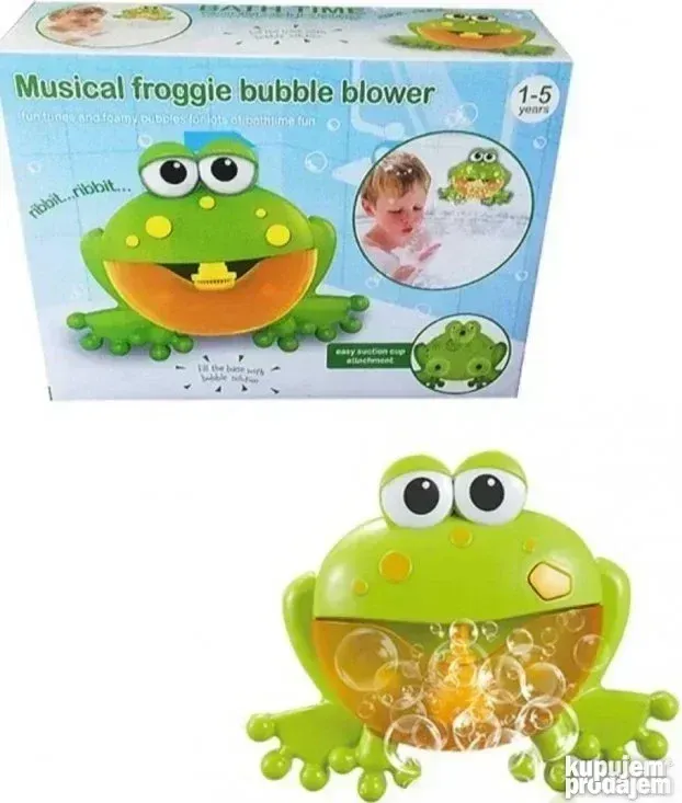 NOVO! Penušava žaba za kupamke, muzička igračka za bebe