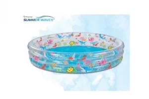 Mini deciji bazen na naduvavanje sa 3D stampom Summer waves