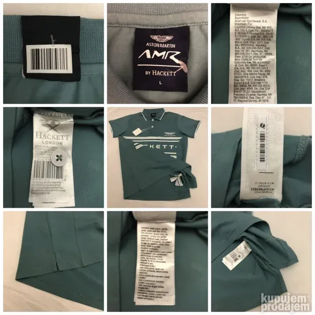 Aston Matrin AMR Hackett London ORIGINAL Polo Nekorisena