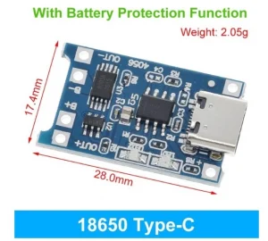 TP4056 1A Tip C + zastita za 18650