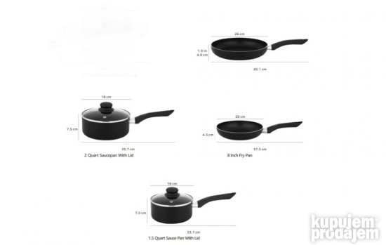 Set posudja 7 kom - Amazon Basics