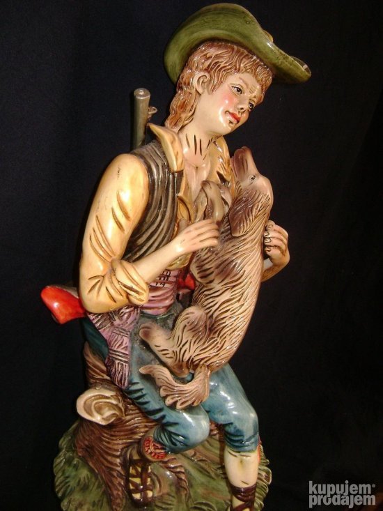 Skulptura Lovac i pas