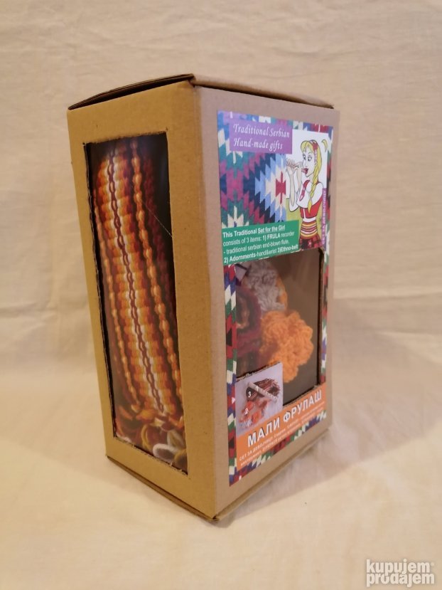 POKLON set za devojčice MALI FRULAŠ - Frula, Ukrasi, Tkanica