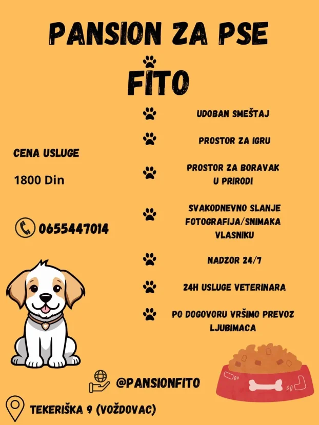 Pansion za pse "Fito"