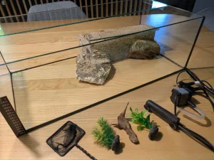 Akvarijum 60x30x20 + Pumpa za vodu ATMAN AT-301 + Grejač