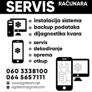 Servis racunara instalacija online podrska besplatan dolazak