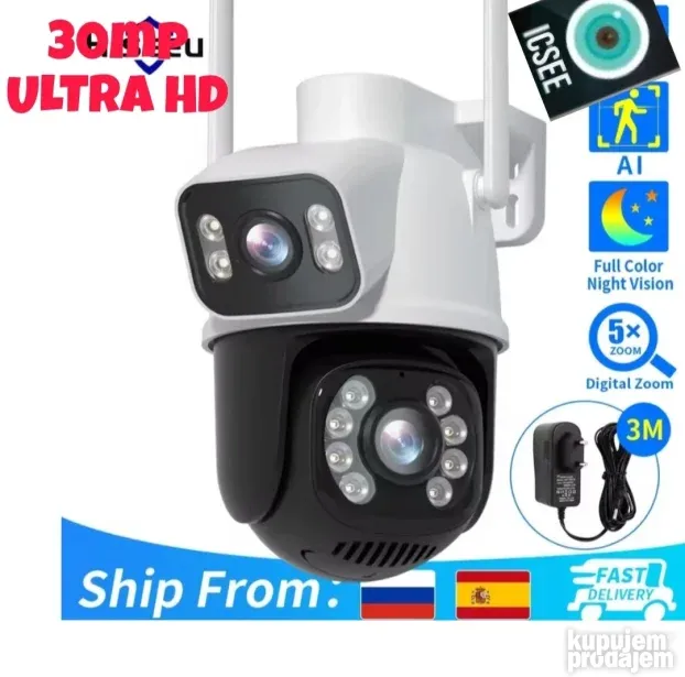 Wifi kamera A+klasa 2 nezavisne kamere Aplikacija icsee