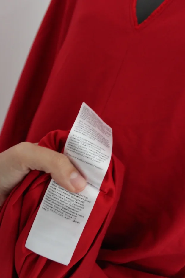 Escada L/46 original haljina crvena dug rukav