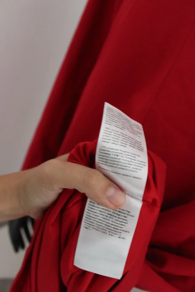 Escada L/46 original haljina crvena dug rukav