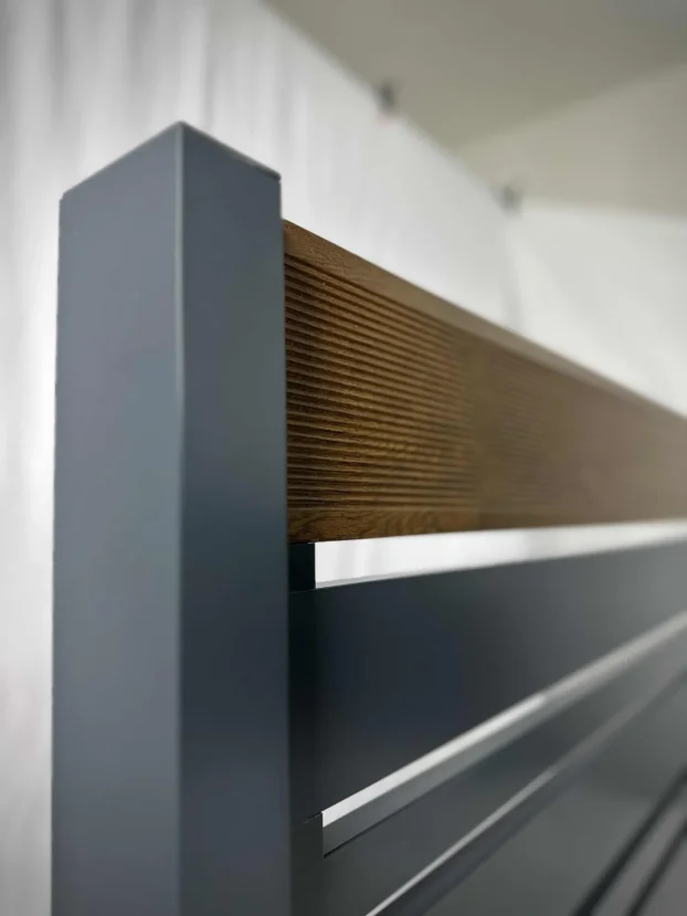 Aluminijumski segment ograde 100x90 - mix drvo dekor