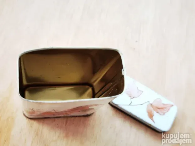 Stara Antik Plehana Kutija za Tabak Container made in Eng
