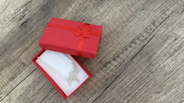 Ogrlicu sa natpisom Angel sa kristalima, poklon za 8. Mart