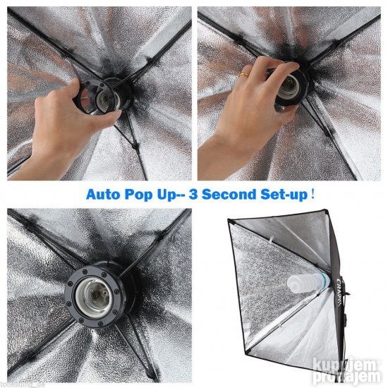 Kontinualna Rasveta Craphy 700W Softbox 60x60 - Ceo Komplet