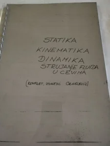 Udžbenik Statika,kinematika,dinamika,strujanje fluida u cevi