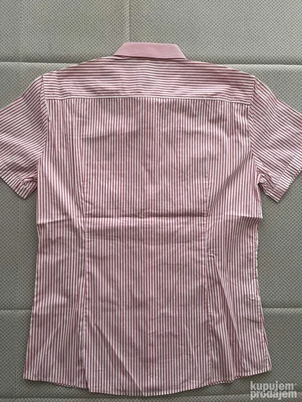 Roze kosulja sa prugama (M) Hugo Boss Slim Fit