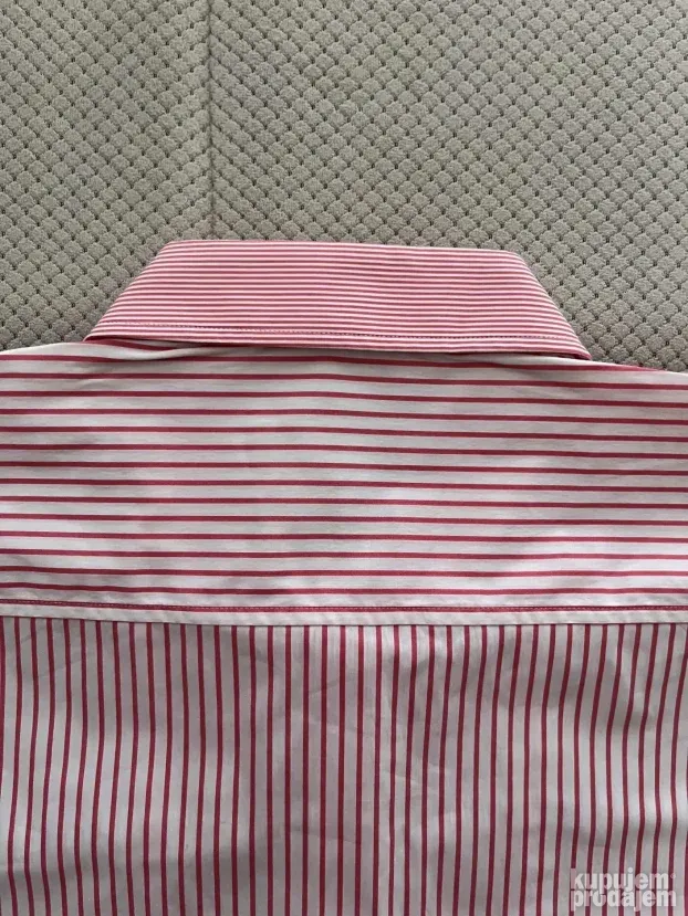Roze kosulja sa prugama (M) Hugo Boss Slim Fit