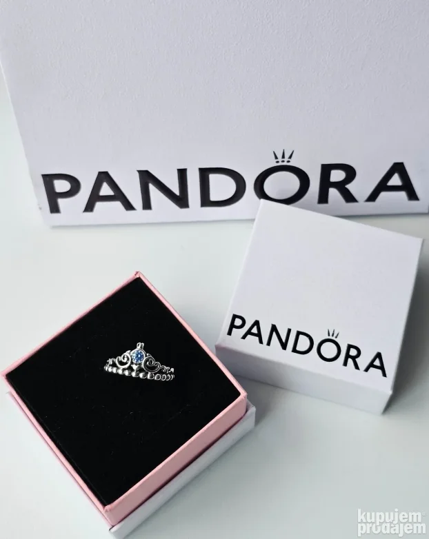 PANDORA Srebrni Prsten Disney, Pepeljuga i plava tijara