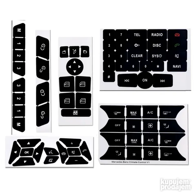 Set nalepnica za reparaciju dugmića Mercedes Benz
