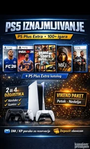 PS5 iznajmljivanje PS Plus Extra FC26, GTA5, NBA2K26