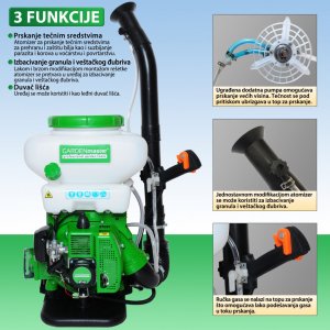 Motorna ledjna prskalica ATOMIZER Garden Master + 3 funkcije