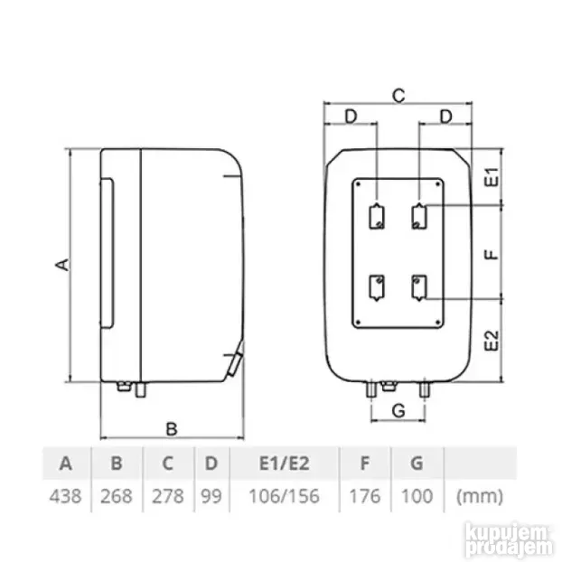 Bojler TERMORAD 10L VM BT-P