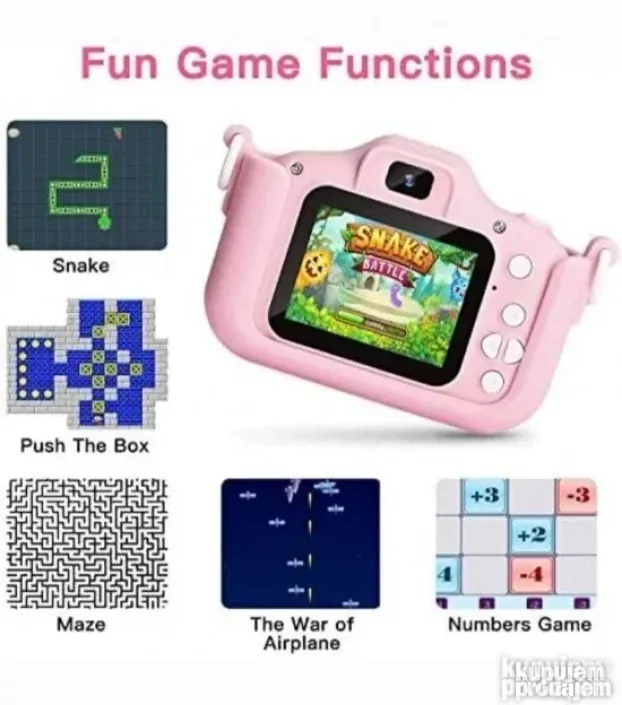 Deciji fotoaparat sa igricama Decija foto kamera