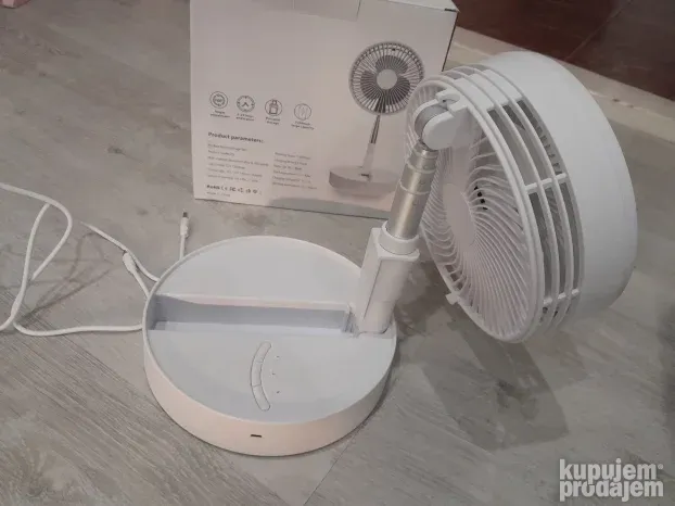 Aku ventilator podesiv, litijumska baterija drzi vise od 5h