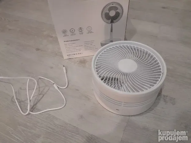 Aku ventilator podesiv, litijumska baterija drzi vise od 5h