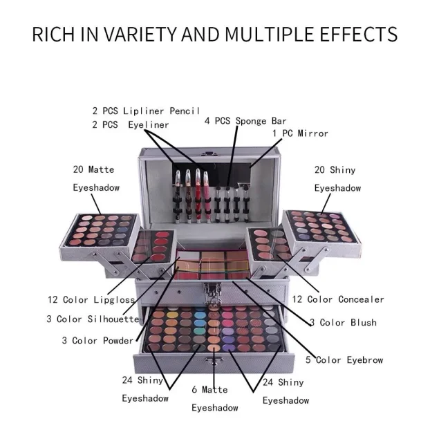 PINK KOFER SA SMINKOM komplet prenosne oprema za sminkanje