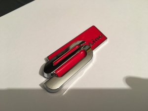 Natpis znak AUDI S-line - metalni - crveni