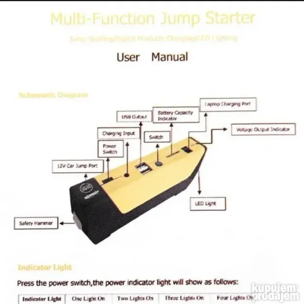 Buster JUMP Starter Akumulatora,Mobilni Punjac