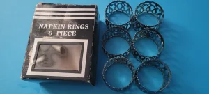 Set od 6 posrebrenih vintage prstenova za salvete