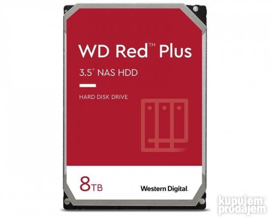 WD 8TB 3.5" SATA III 256MB WD80EFBX Red Plus