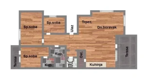 Četvorosoban - 127m2 - Veter.rampa - 497822