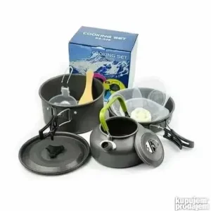 Set za kuvanje hrane u prirodi, kampovanje, pecanje,kamp set