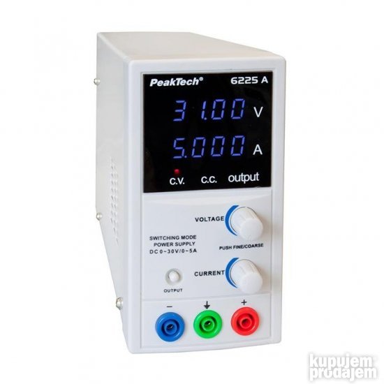 Napajanje- regulator napona PeakTech 6225A - 0-30V / 0-5A